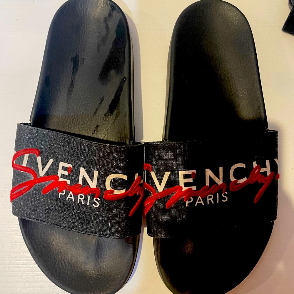 Black and Red Givenchy Sandals / Flipflops Men sz 10